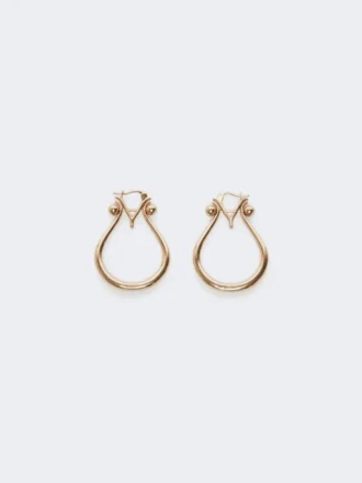 Monogramøreringe i metal, guld