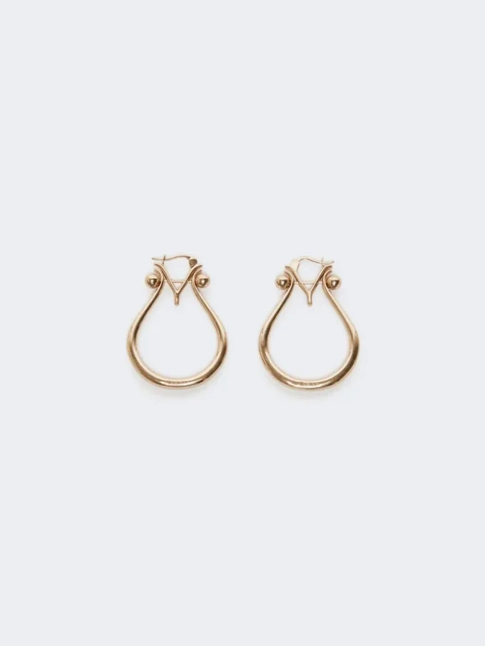 Monogramøreringe i metal, guld Monogramøreringe i metal, guld