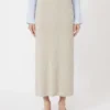Nederdel i argyle-kashmirgarn, beige Nederdel i argyle-kashmirgarn, beige
