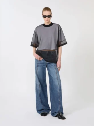 Oversized bukser med lav talje, midnatsblå