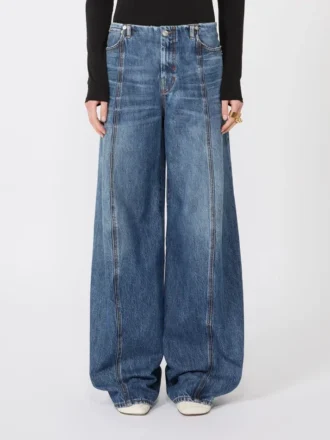 Oversized bukser med lav talje, midnatsblå
