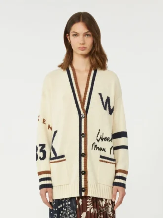 Oversized cardigan i bomuldsblanding, sort Oversized cardigan i bomuldsblanding, sort