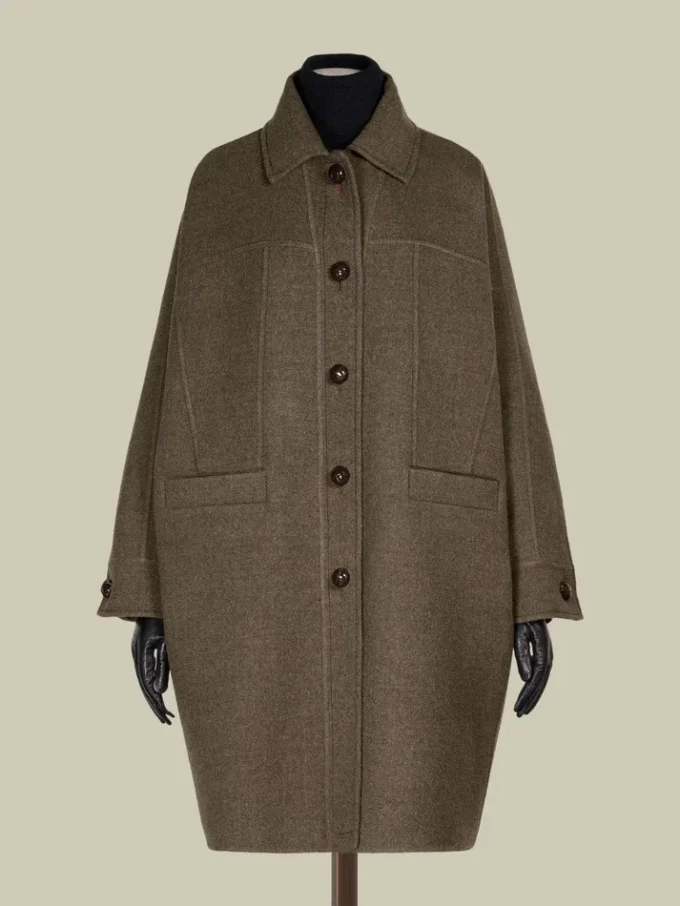 Oversized dobbelt uldfrakke, turtledove Oversized dobbelt uldfrakke, turtledove