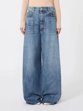 Oversized jeans med lav talje, midnatsblå