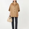 Oversized kappe i bredvævet kashmir, kamel Oversized kappe i bredvævet kashmir, kamel