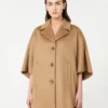 Oversized kappe i bredvævet kashmir, kamel Oversized kappe i bredvævet kashmir, kamel
