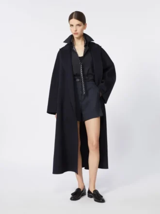 Oversized kashmirfrakke, ultramarin