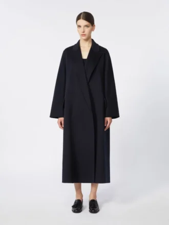 Oversized kashmirfrakke, ultramarin