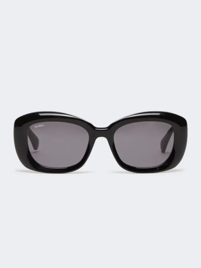 Oversized ovale solbriller, sorte Oversized ovale solbriller, sorte