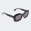 Oversized ovale solbriller, sorte Oversized ovale solbriller, sorte
