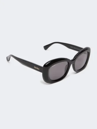 Oversized ovale solbriller, sorte