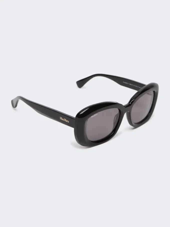 Oversized ovale solbriller, sorte Oversized ovale solbriller, sorte