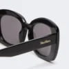 Oversized ovale solbriller, sorte Oversized ovale solbriller, sorte