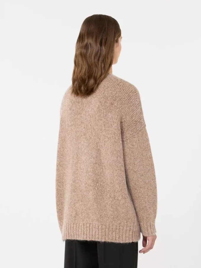 Oversized sweater i mohair og lurex, kobber Oversized sweater i mohair og lurex, kobber