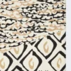 Oversized tørklæde i trykt silke, beige