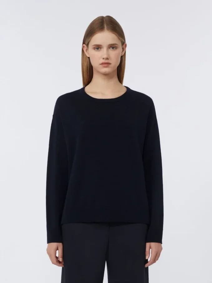 Oversized uldtrøje, ultramarin Oversized uldtrøje, ultramarin