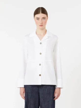 Poplin-skjorte, hvid