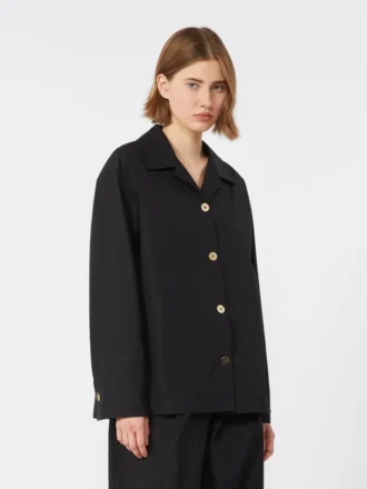 Poplin-skjorte, sort Poplin-skjorte, sort