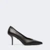 Pumps i blødt nappalæder, sort Pumps i blødt nappalæder, sort