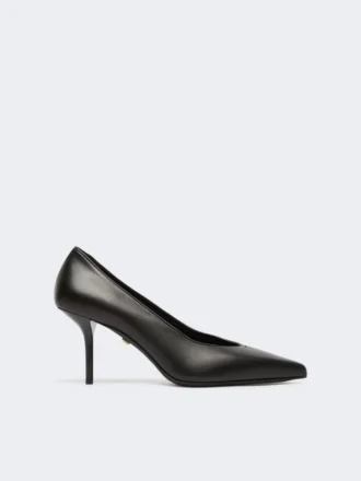 Pumps i blødt nappalæder, sort