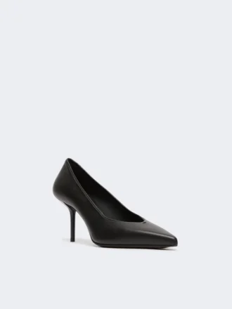Pumps i blødt nappalæder, sort