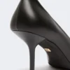 Pumps i blødt nappalæder, sort Pumps i blødt nappalæder, sort