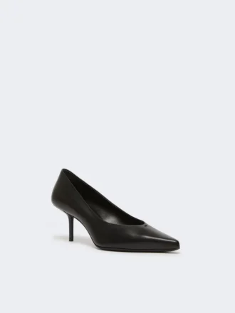 Pumps i glat læder, sort