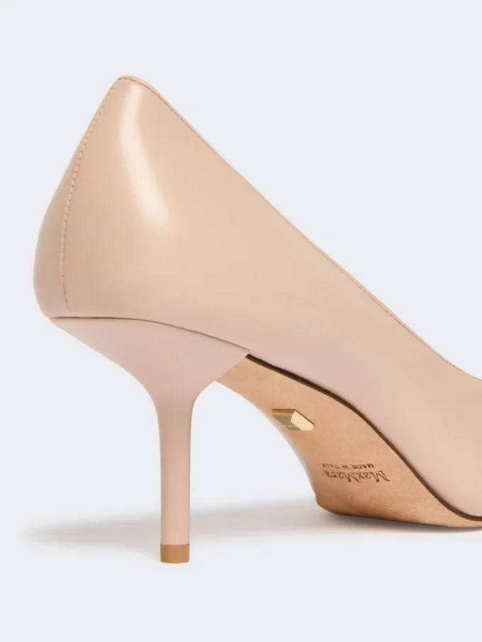 Pumps i nappalæder, lyserød Pumps i nappalæder, lyserød