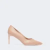 Pumps i nappalæder, pudderfarve Pumps i nappalæder, pudderfarve