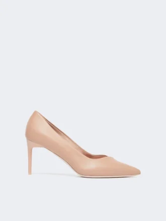 Pumps i nappalæder, pudderfarve