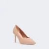 Pumps i nappalæder, pudderfarve Pumps i nappalæder, pudderfarve