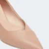 Pumps i nappalæder, pudderfarve Pumps i nappalæder, pudderfarve