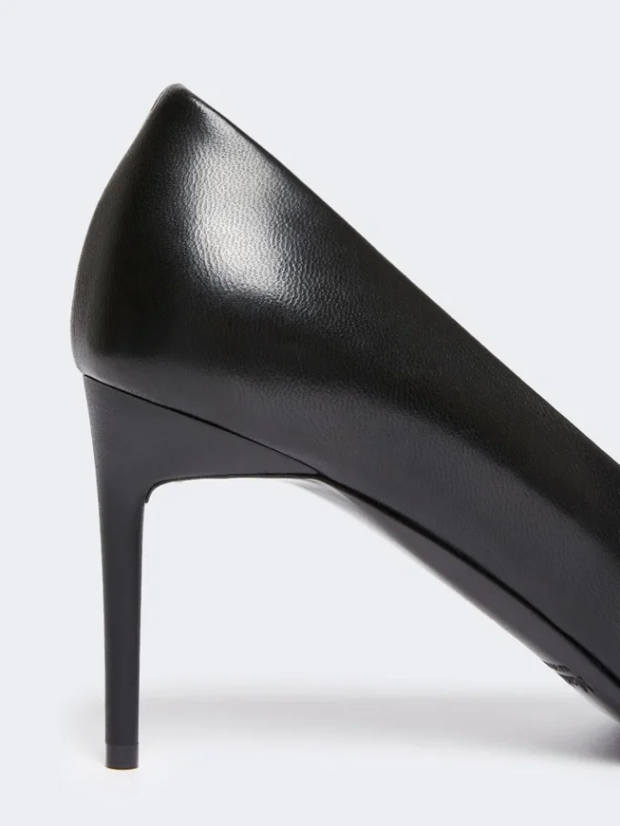Pumps i nappalæder, sort Pumps i nappalæder, sort
