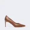 Pumps i nappalæder, tobak