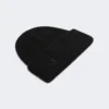 Ribstrikket kasmir-beanie, sort Ribstrikket kasmir-beanie, sort