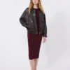 Viskose pencilskirt, bordeaux Viskose pencilskirt, bordeaux