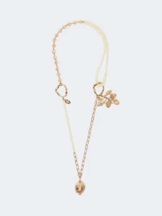 Sæt med charms og krystaller, guld