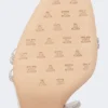 Sandaler i satin og rhinestones, elfenben Sandaler i satin og rhinestones, elfenben