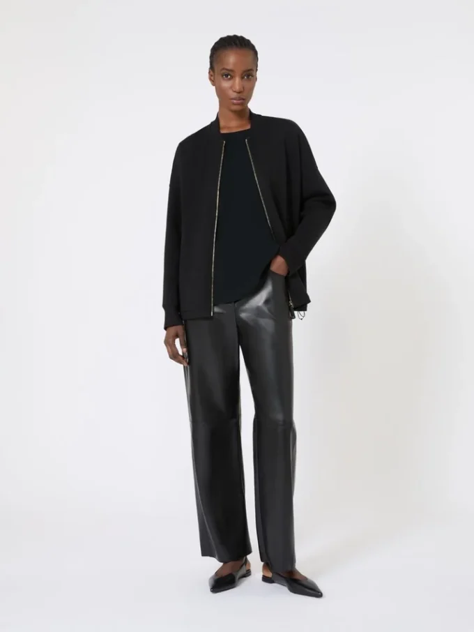 Satin-T-shirt, sort Satin-T-shirt, sort