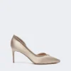 Satinpumps med krystalpynt, farve: nude Satinpumps med krystalpynt, farve: nude