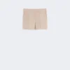 Shorts i hørcanvas, kamel Shorts i hørcanvas, kamel