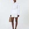 Shorts i stretch-bomuldssatin, silke Shorts i stretch-bomuldssatin, silke