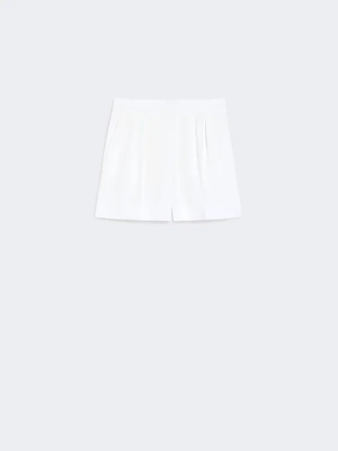 Shorts i stretch-bomuldssatin, silke Shorts i stretch-bomuldssatin, silke