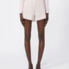 Shorts i uld, mohair og silke, beige-rosa Shorts i uld, mohair og silke, beige-rosa