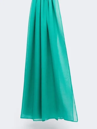 Silke-georgette-stole, grøn