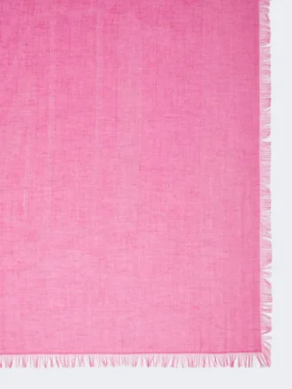 Sjal i jacquard af bomuld, modal og kashmir, chokerende lyserød Sjal i jacquard af bomuld, modal og kashmir, chokerende lyserød