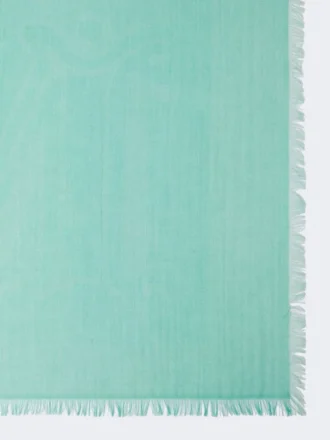 Sjal i jacquard af bomuld, modal og kashmir, pastellgrønt Sjal i jacquard af bomuld, modal og kashmir, pastellgrønt