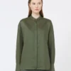 Skjorte i ramie-canvas, khaki Skjorte i ramie-canvas, khaki