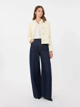 Skjorte i silke crepe de chine, elfenben