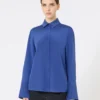 Skjorte i silke crepe de chine, kornblå Skjorte i silke crepe de chine, kornblå
